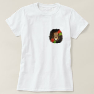 black pride lion red green unity jungle cat king  T-Shirt