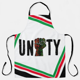 black pride red green fist pan African flag unity Apron