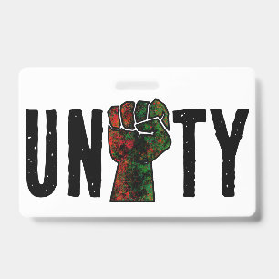 black pride red green fist pan African flag unity Badge