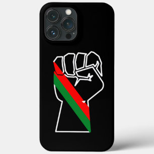 black pride red green fist pan African flag unity iPhone 13 Pro Max Case