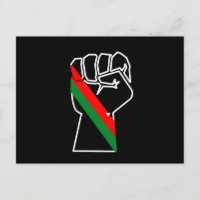 black pride red green fist pan African flag unity 