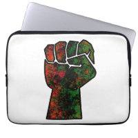 black pride red green fist pan African flag unity 