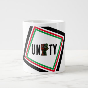black pride red green fist pan African flag unity Large Coffee Mug