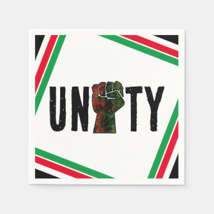 black pride red green fist pan African flag unity Napkin