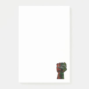 black pride red green fist pan African flag unity Post-it Notes