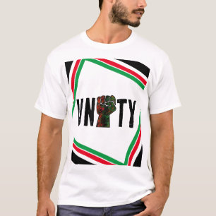 black pride red green fist pan African flag unity  T-Shirt