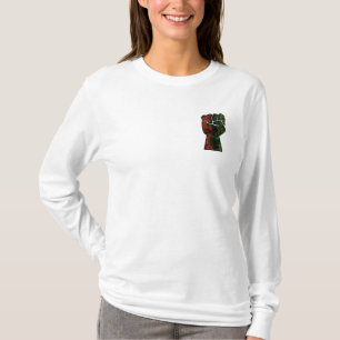 black pride red green fist pan African flag unity T-Shirt