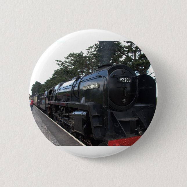 Black Prince 2 Inch Round Button (Front)