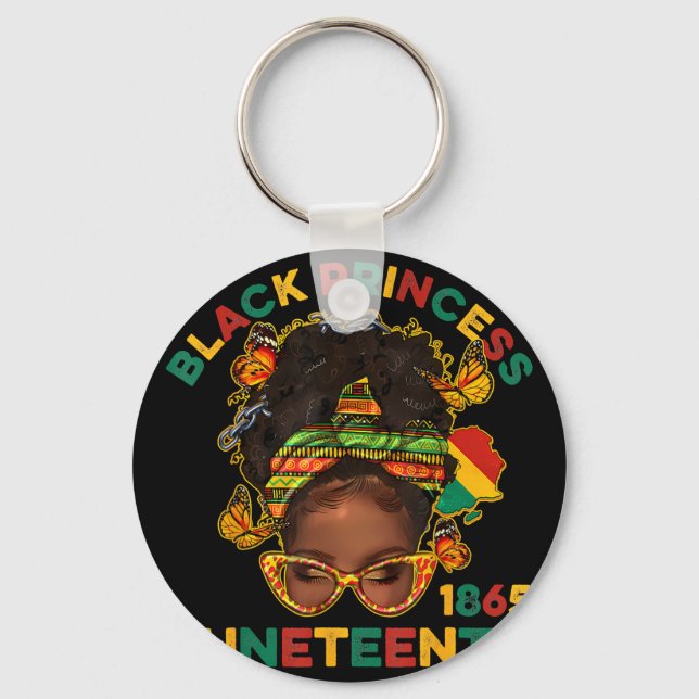 Black Princes Juneteenth 1865 History Month Melani Keychain (Front)
