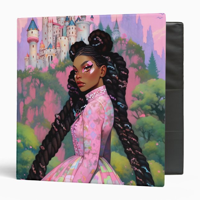 Black Princess Fantasy Art Binder (Front/Inside)