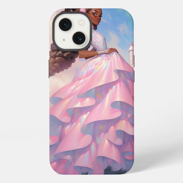 Black Princess Fantasy Art iPhone Case (Back)