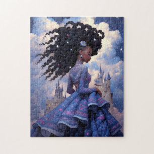 Black Princess Fantasy Art Jigsaw Puzzle