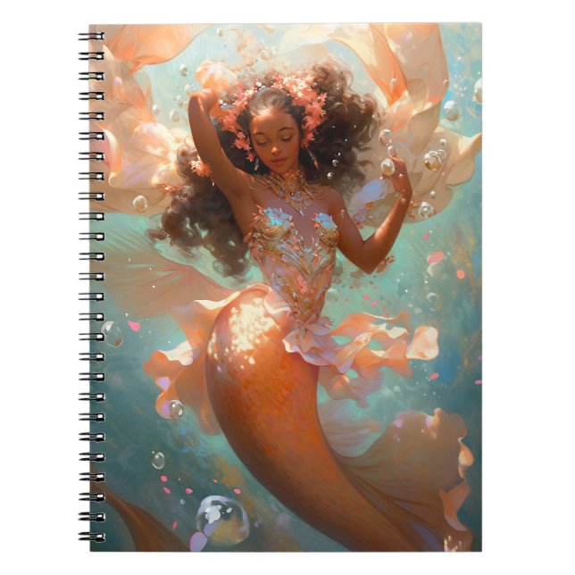Black Princess Fantasy Art Notebook (Front)
