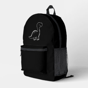 Black Printed Backpack