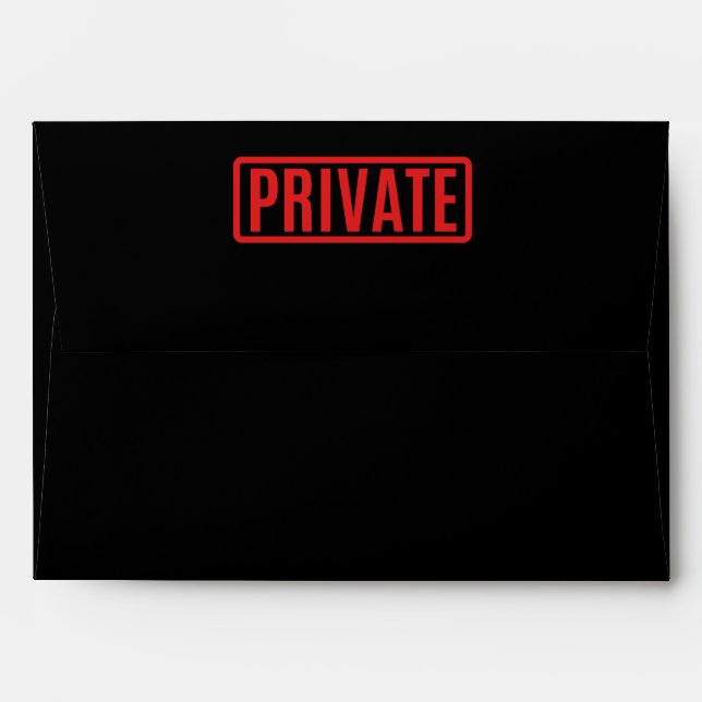 Black Private Envelope (Back (Top Flap))
