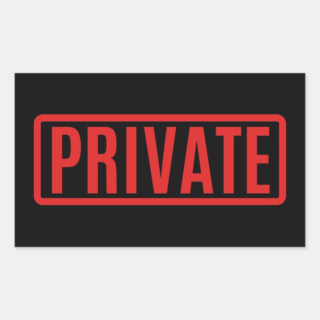 Black Private Sticker (Front)