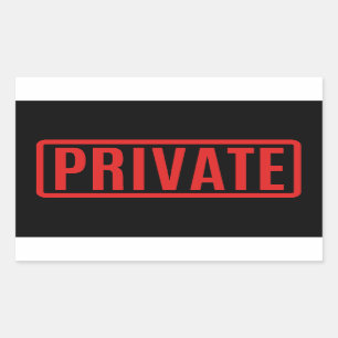 Black Private Sticker