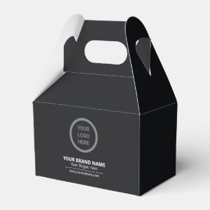 Black Professional Business Custom Logo Promotion Favor Box