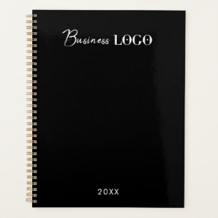 Black Professional Company Business Logo & Text  Planner