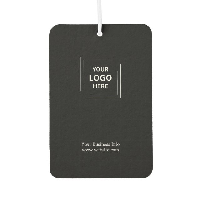 Black Professional Simple Custom Business Logo Air Freshener (Front)