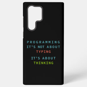 Black Programming Thinking Logic Code Samsung Galaxy Case