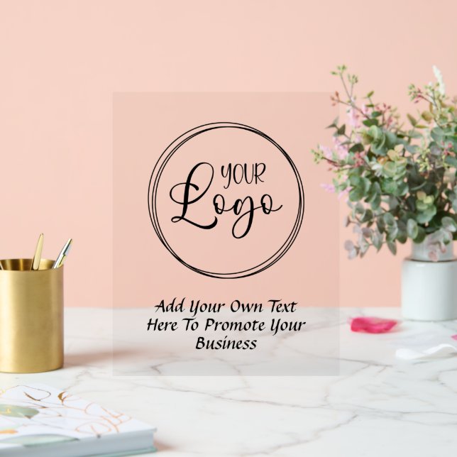 Black Promo Text Logo Acrylic Sign (Wedding)