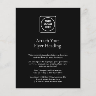 Black Promotional Flyer   Custom Minimal Business 