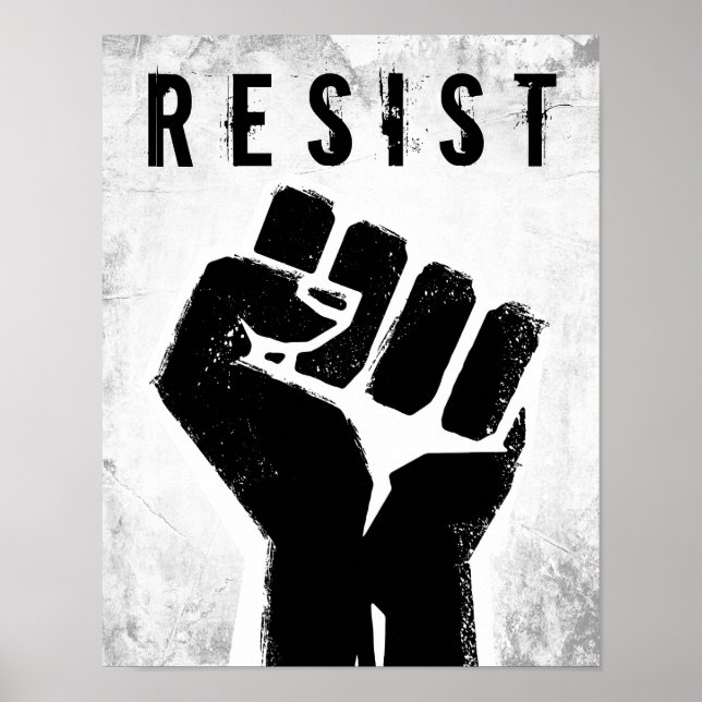 Black Protest Fist Poster (Front)