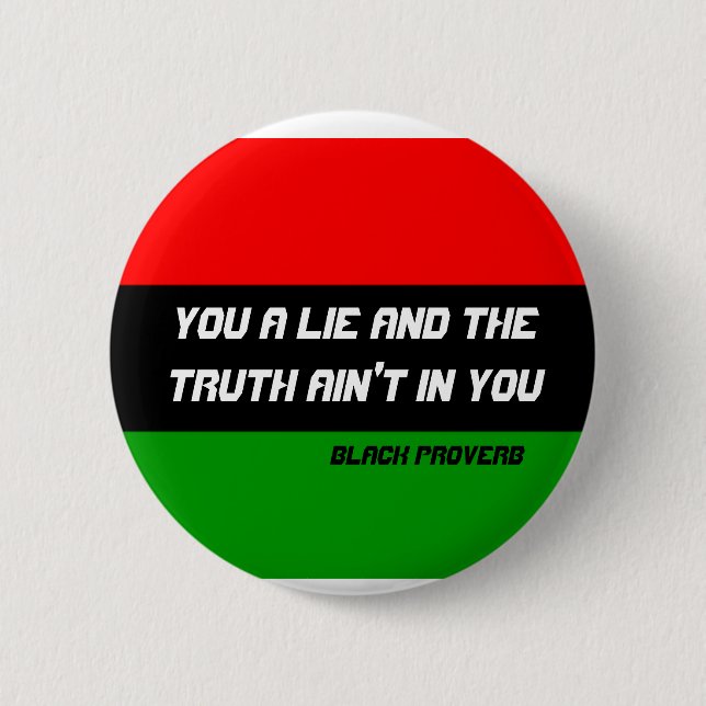 Black Proverb Button (Front)