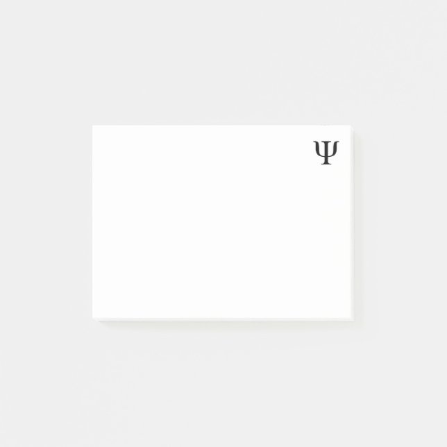 Black Psi Symbol Post-it Notes (Front)
