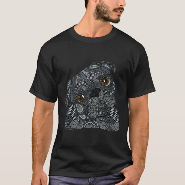 Black Pug 386 T-Shirt (Front)