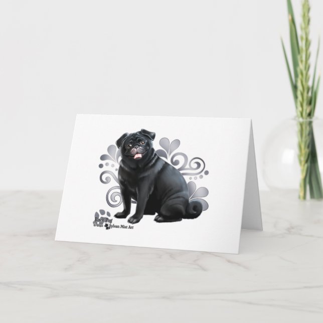 Black Pug Card (Front)