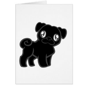 black pug cartoon