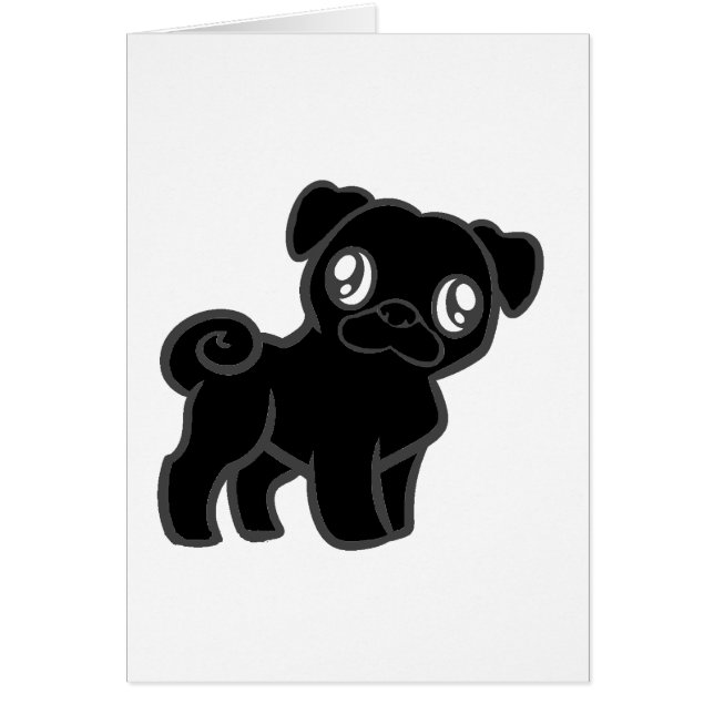 black pug cartoon (Front)