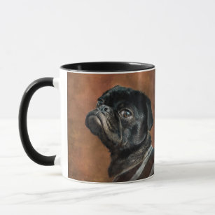 Black Pug Dog Mug