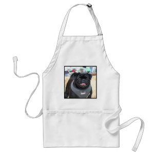 Black Pug Dog Standard Apron