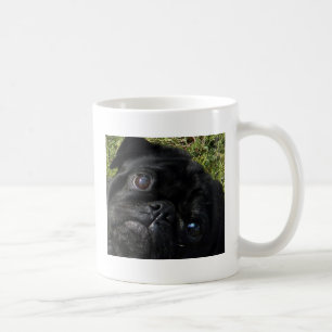 black-pug eyes coffee mug