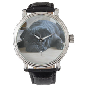 black pug flat watch