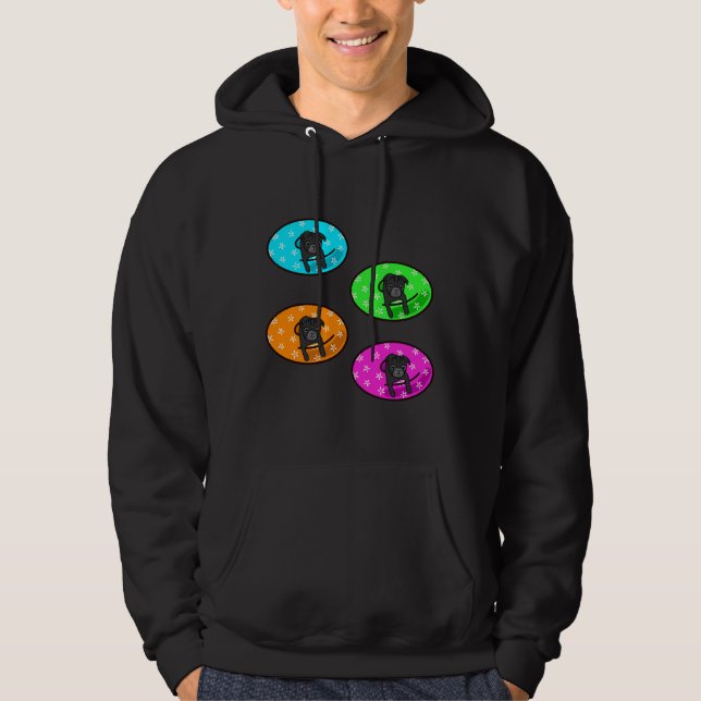 Black Pug Inner Tube Pack Classic T-Shirt 1015 Hoodie (Front)