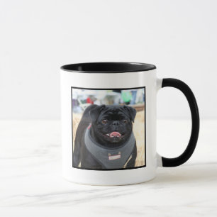 Black pug mug