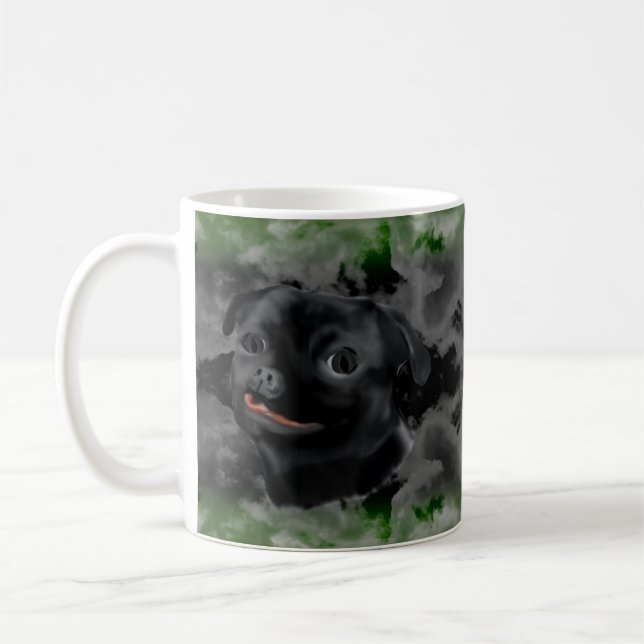 Black Pug Mug (Left)