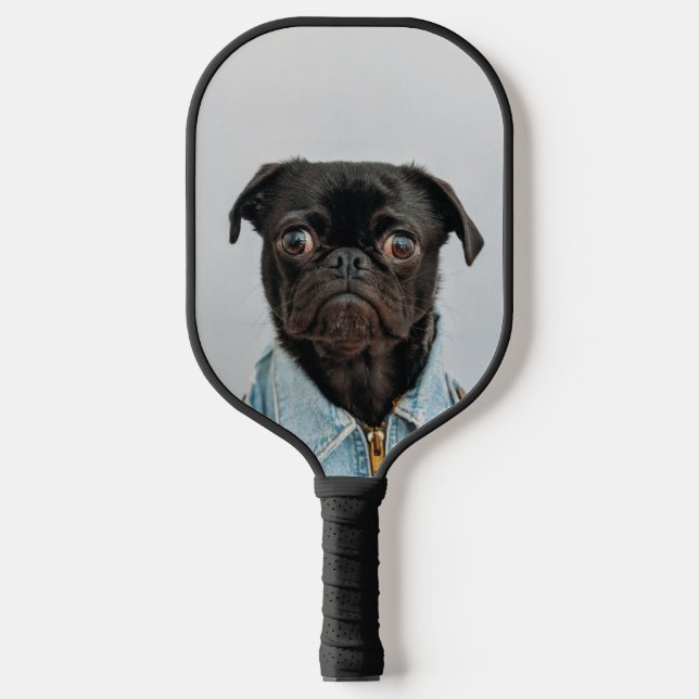 Black pug pickleball paddle (Front)