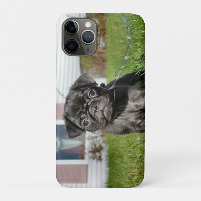 Black Pug puppy Case-Mate iPhone Case (Back)
