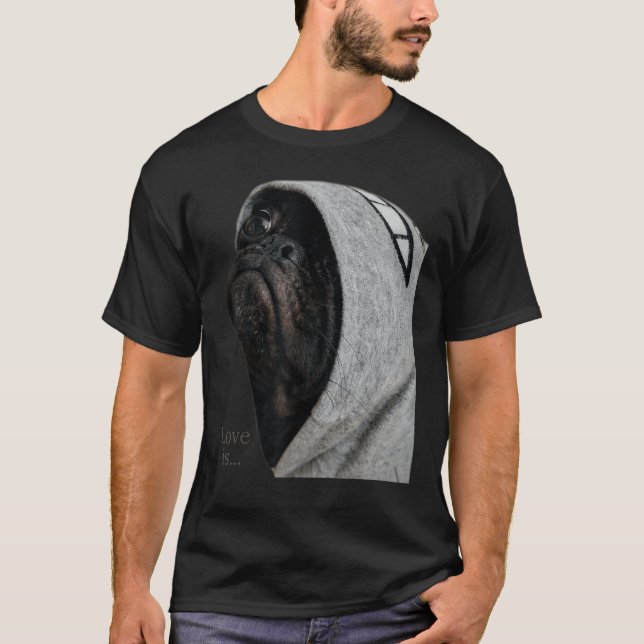 Black Pug Shirt Women Men Pug Mom Dad Life Tee Lov (Front)