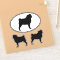 Black Pug Silhouettes Dog Vinyl Sticker Set
