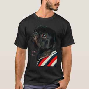 Black Pug  Women Men Pug Mom Dad Life Love Dog Pet T-Shirt