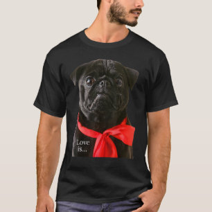 Black Pug Women Men Pug Mom Dad Life Love Dog Pet T-Shirt