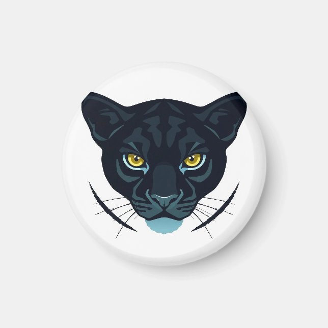 Black Puma Street Style Design Magnet (Front)