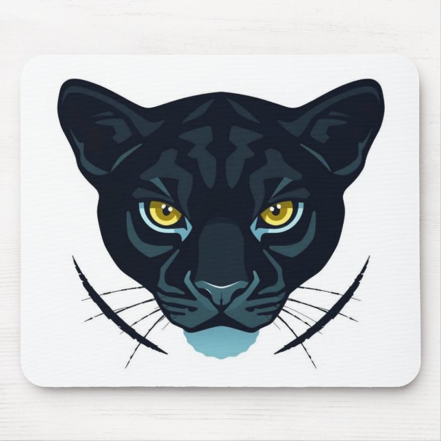 Black Puma Street Style Design Mouse Pad (Front)