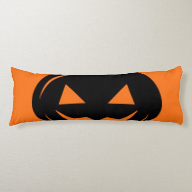 Black pumpkin body pillow (Front)